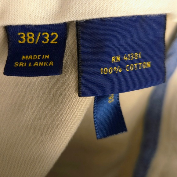 Polo Ralph Lauren Classic Fit Chino Pants Khaki Mens Size 38x32 Relaxed - Picture 4 of 8